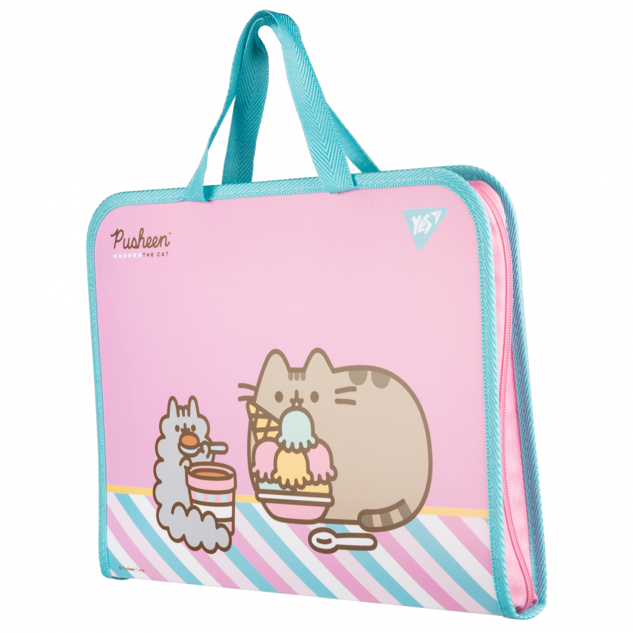 Портфель пластиковий на блискавці FC Yes Pusheen. Stormy