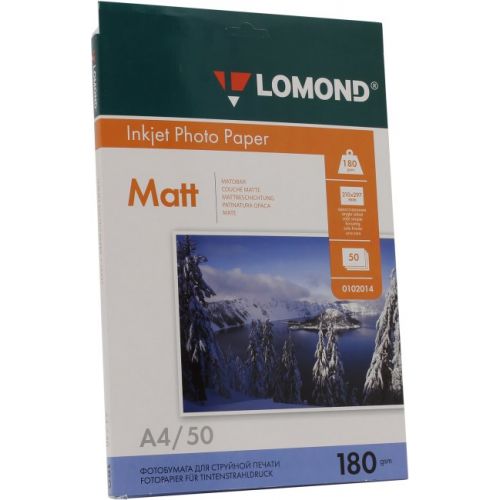Фотопапір А4 Lomond 180 г/м2 1 ст матова 50 арк
