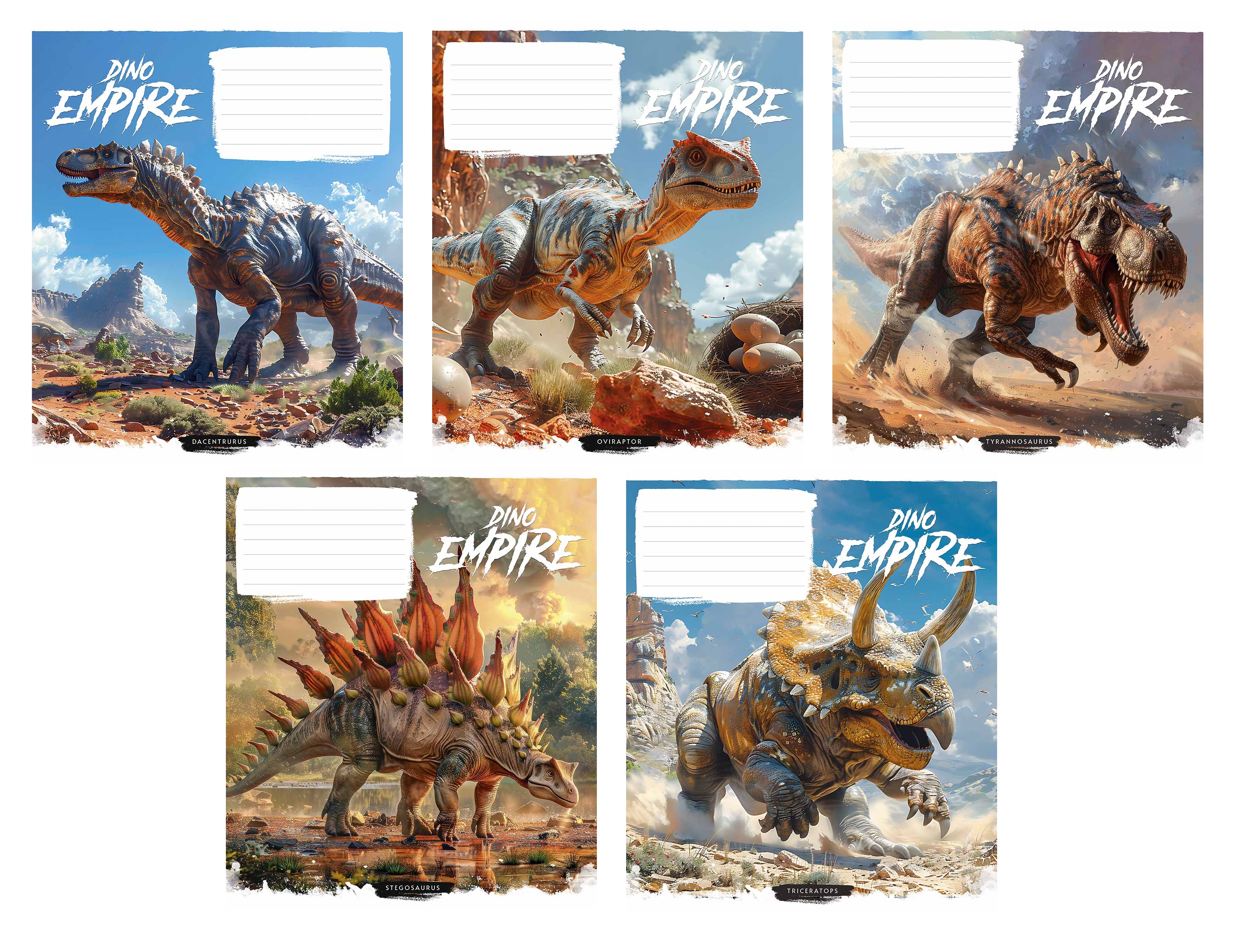 Зошит 18 арк лінія 3490 Dino Empire 2025 хл