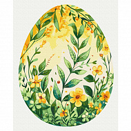 Картина по номерам обложка Цветочное Пасхальное яйцо 40х50 см