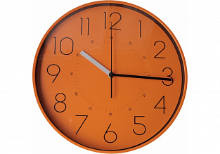 Годинник настінний пластиковый Optima FLASH, помаранчевий (4)