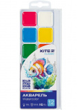 Акварель Kite Classic 12 цв., б/к, пластик