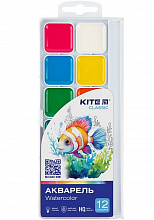 Акварель Kite Classic 12 цв., б/к, пластик (3)