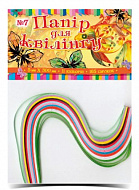 Бумага цветная для квиллинга № 7, 5 мм х 300 мм, 10 цветов, 165 полосок, обложка - цветная, целлюлоз