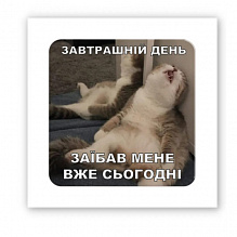 3D-стікер "Втомлений кіт" (4)