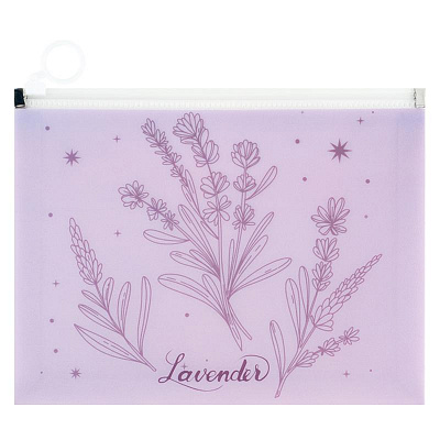 Папка на блискавці zip-lock А5+ Lavender-2 (2)