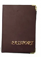 Обкладинка на закордонний паспорт темно-коричнева