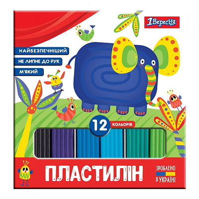 Пластилін 1Вересня "Zoo Land", 12 кол., 240г, Україна (2)