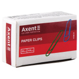 Скріпки круглі Axent 28 мм 100 шт кольорові