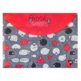 Папка-конверт YES на кнопці А4 "Yoga shee...