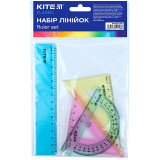 Набір лінійок 15 см пластик 4 предмети Kite Cl...