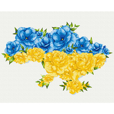 Картина за номерами обкладинка Квітуча Україна 40х50 см