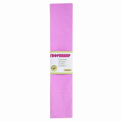 Папір гофрований  св. бузковий 1 аркуш 50*200 см. (2)
