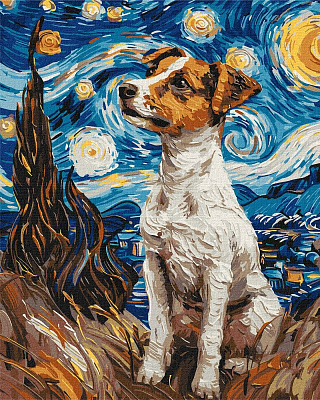 Картина за номерами Чарівний джек рассел Happy Pets 40х50 см