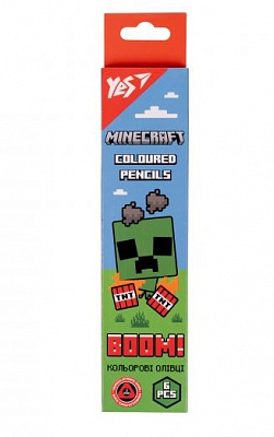 Олівці кольорові YES 6 кол. "Minecraft"