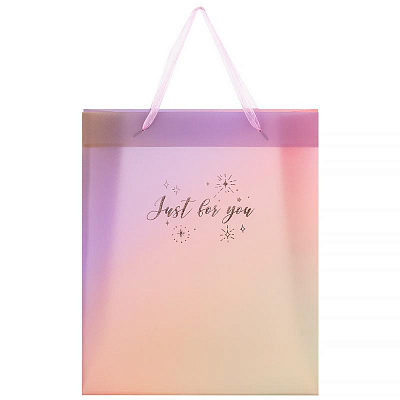 Пакет пластиковий подарунковий 32х27см, Just for you-3 (2)