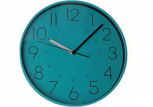 Годинник настінний пластиковый Optima FLASH, бірюзово-синій (4)