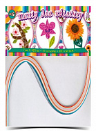 Бумага цветная для квиллинга № 16 , 7 мм х 420 мм, 10 цветов, 100 полосок, обложка - цветная, целлюл