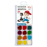 Акварель Rosa Cats with a Boy 24 кол., б/п, пл...