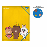 Папка YES A4 на гумці "Line Friends"