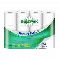 Туалетний папір Rulopak у рулоннах, 2 шаровий, 18м, 24 рул/уп, білий