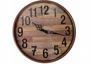 Часы настенные пластик Optima ANTIQUE d-37,8 см, цвет дерева (4)