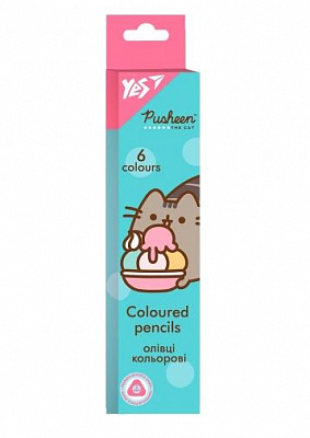 Олівці кольорові YES 6 кол. Pusheen