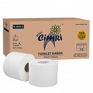 Туалетний папір Rulopak у рулонах Джамбо, 2 шаровий, 11,6х21,5 см (510 аркушів), 110м, 12 рул в уп, центр. витяг, білий.