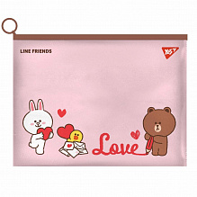 Папка-конверт YES А4 на блискавці "Line Friends. Brown" (3)