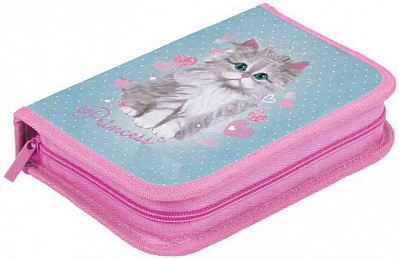 пенал 1-яр. пустий, 1 відворот, поліестер, "Princess Cat", 24102C