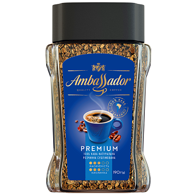 Кава розчинна Ambassador Premium, ск.б. 190г*8