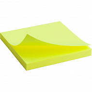 Блок бумаги с липким слоем Axent 75*75*80 л желтый неон