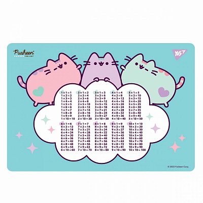 Підкладка для столу  YES табл.множ. Pusheen