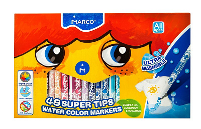 Фломастери Super Washable, 48 кол.