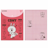 Папка на кнопці А4 Yes Line Friends.Cony верти...