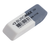 Гумка Buromax S комбінов. біло-сіра