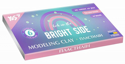 Пластилін YES, 6 кол., 120г "Glamour"