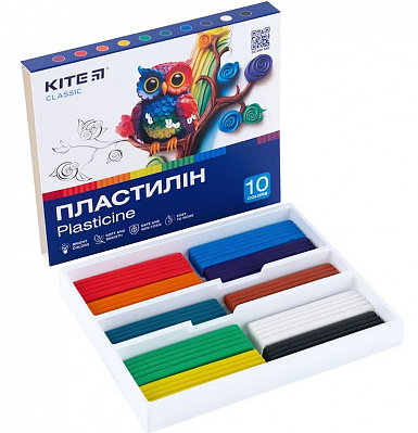 Пластилін Kite Classic 10 кол 200г