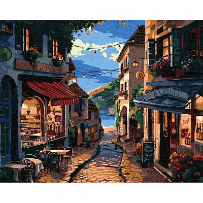 Картина за номерами обкладинка Французька вуличка 40х50 см