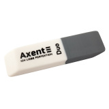 Гумка Axent Duo, біло-сірий