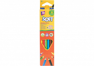 Олівці кольорові "Extra Soft", 6 кольорів, трикутні (4)