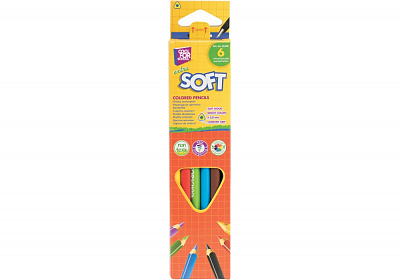 Олівці кольорові "Extra Soft", 6 кольорів, трикутні (2)