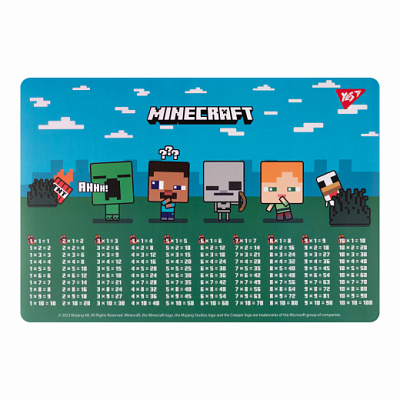 Підкладка настільна 42*29см Yes табл. множ. Minecraft Boom