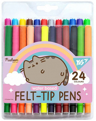 Фломастери Yes 24 кольори "Pusheen rainbow"
