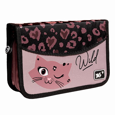 Пенал твердий YES одинарний без клапана HP-02 Wild kitty