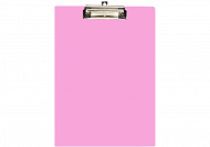 Планшет A4 з притиском та підвісом, пластик, рожевий