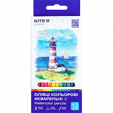 Олівці кольорові акварельні, 12 шт. Kite Classic (3)