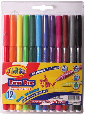 фломастери "Легке змивання", 12 кол., довж.письма - 450м, 2712, PREMIUM, CLASS