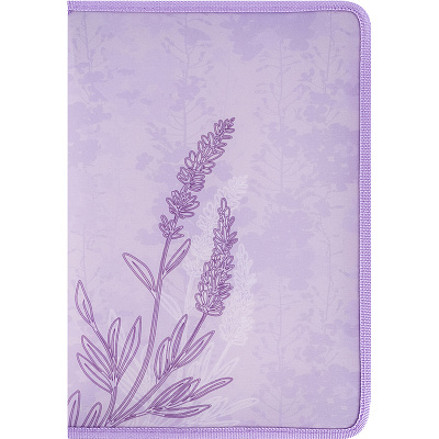 Папка об'ємна на блискавці А4+ Lavender-2 (2)