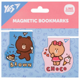 Закладки магнітні Yes "Line Friends Brown...